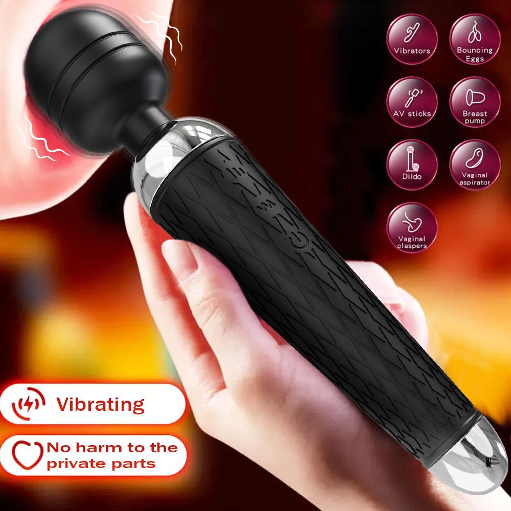 Powerful AV Vibrator for Women Clitoris Stimulator Nipple G Spot Magic-Wand Dildo Female Vibrating Masturbation Adult Sex Toys