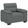 VidaXL Fauteuil gris foncé 60 cm tissu, fauteuil canapé simple, fauteuil d'appoint, fauteuil de relaxation, fauteuil de 4105288