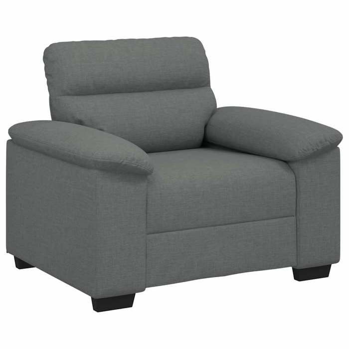 VidaXL Fauteuil gris foncé 60 cm tissu, fauteuil canapé simple, fauteuil d'appoint, fauteuil de relaxation, fauteuil de 4105288