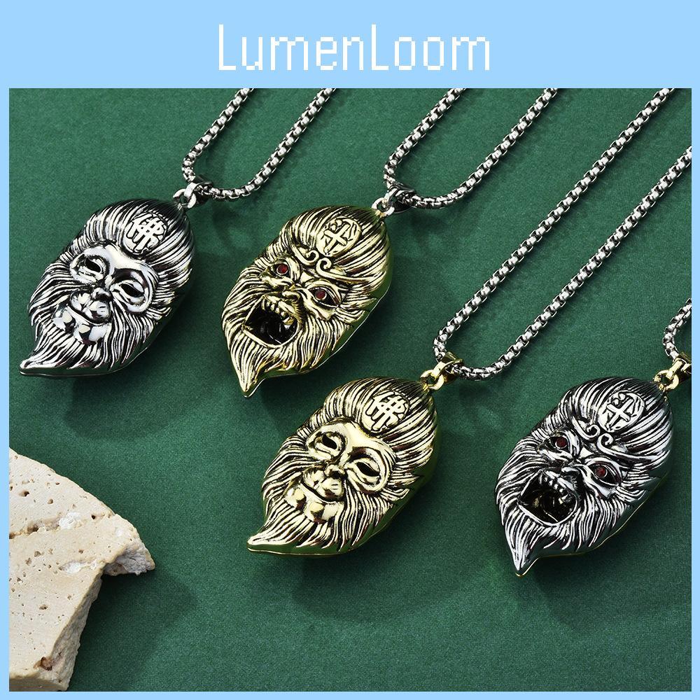 King Monkey Distinctive Necklace Made From Metal With Stunning Pad Gold Finish For A Bold Statement Look