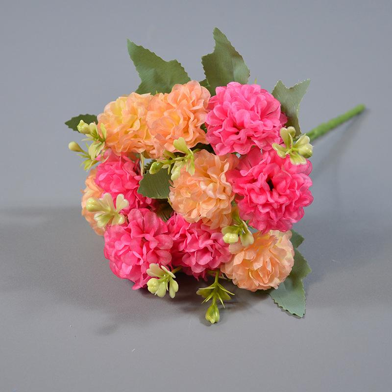 15 flower head artificial flower silk hydrangea white wedding small bouquet fake flower party DIY decoration