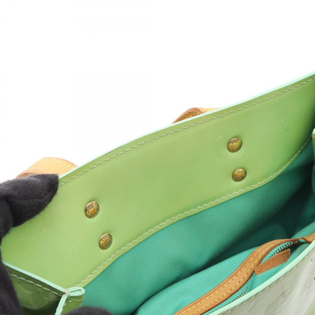 Used LOUIS VUITTON Lead PM Monogram Vernis Peppermint Handbag M91307 Leather Green Used Women