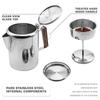 Perkolator Kaffekanna Kaffebryggare Perkolator Bärbar Maskin med Kompakt Vintage Design för Husbil Camping Picknick