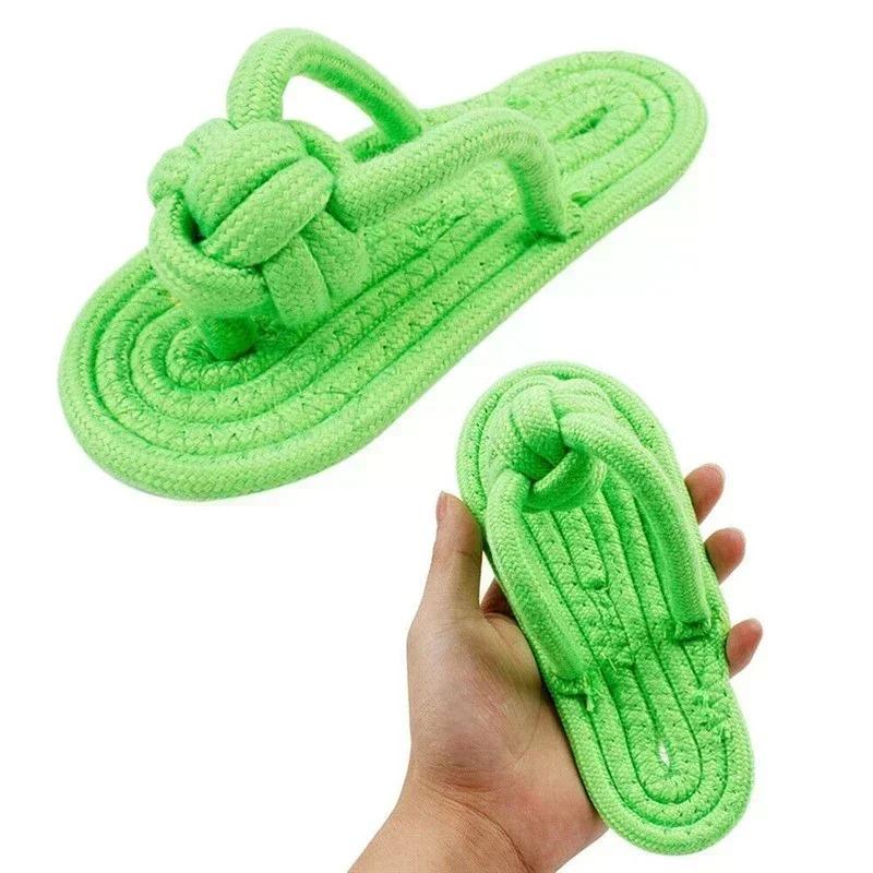 Cotton Slipper Rope Dog Toy, Interactive Chew Toys for Small Large Dogs Pet Teeth Cleaning Molar Training Puppy Supplies