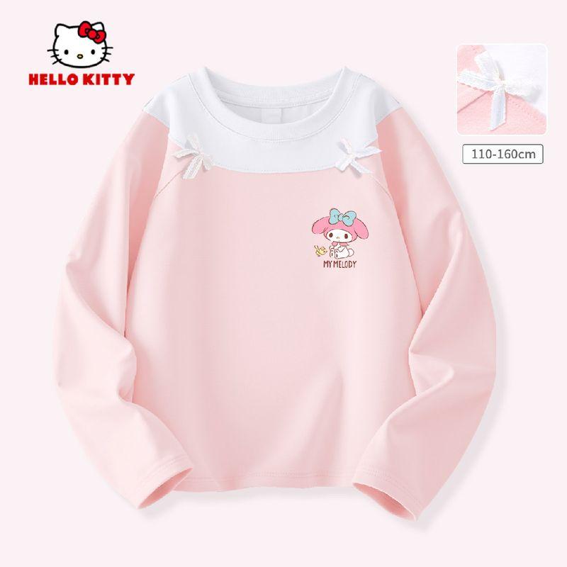 Hello Kitty Mädchen Langarmshirt, Frühling und Herbst 2026 Neuer Stil, Stylisches Langarmoberteil für Mädchen