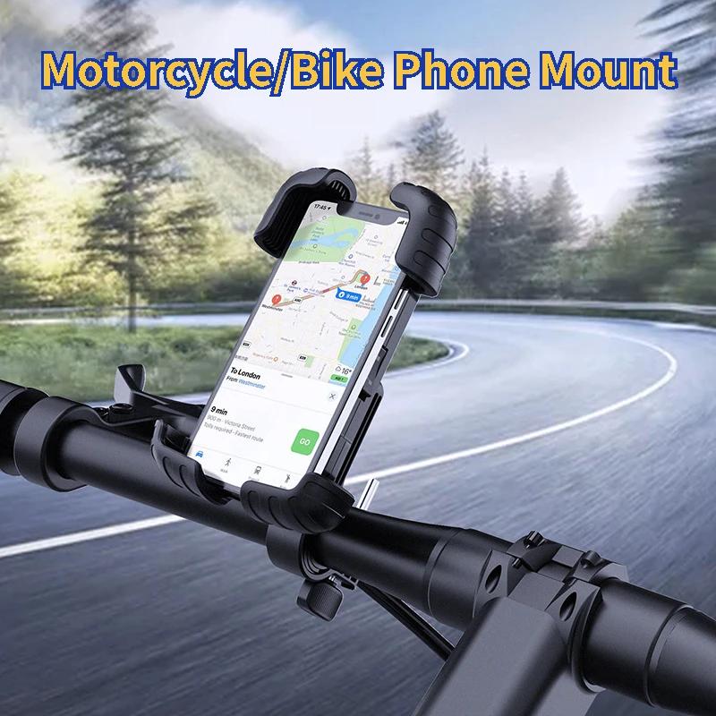 Motorcycle Phone Mount, Bike Phone Holder,1Second Lock & Release, 360° Rotatable, Shockproof for Scooter, ATV, Golf, Treadmill