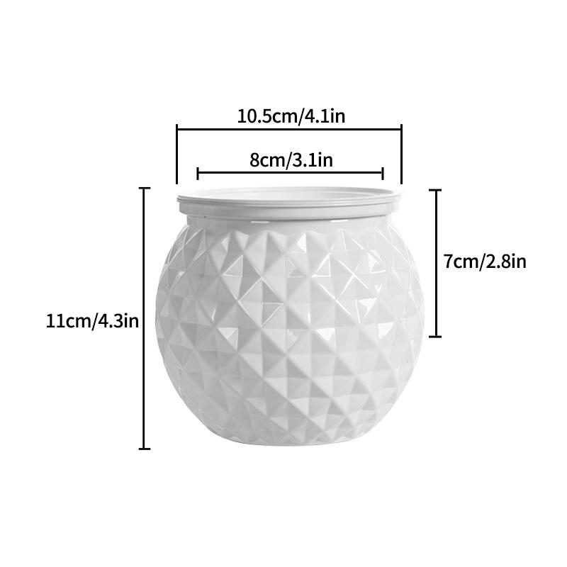 Imitation Glass Flowerpot Hydroponic Plant Flower Pot Lazy Self Absorbing Flowerpot Home Decoration Desktop Ornament Plant Pots