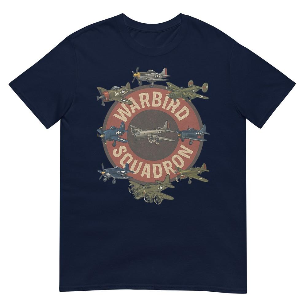 Vintage Warbird Collection Stylized Fictional Aircraft Art TShirt S