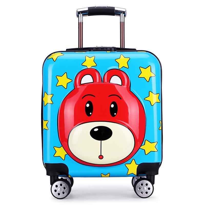 Children's Cartoon Trolley Suitcase with Universal Wheels - Ideal for Boys and Girls