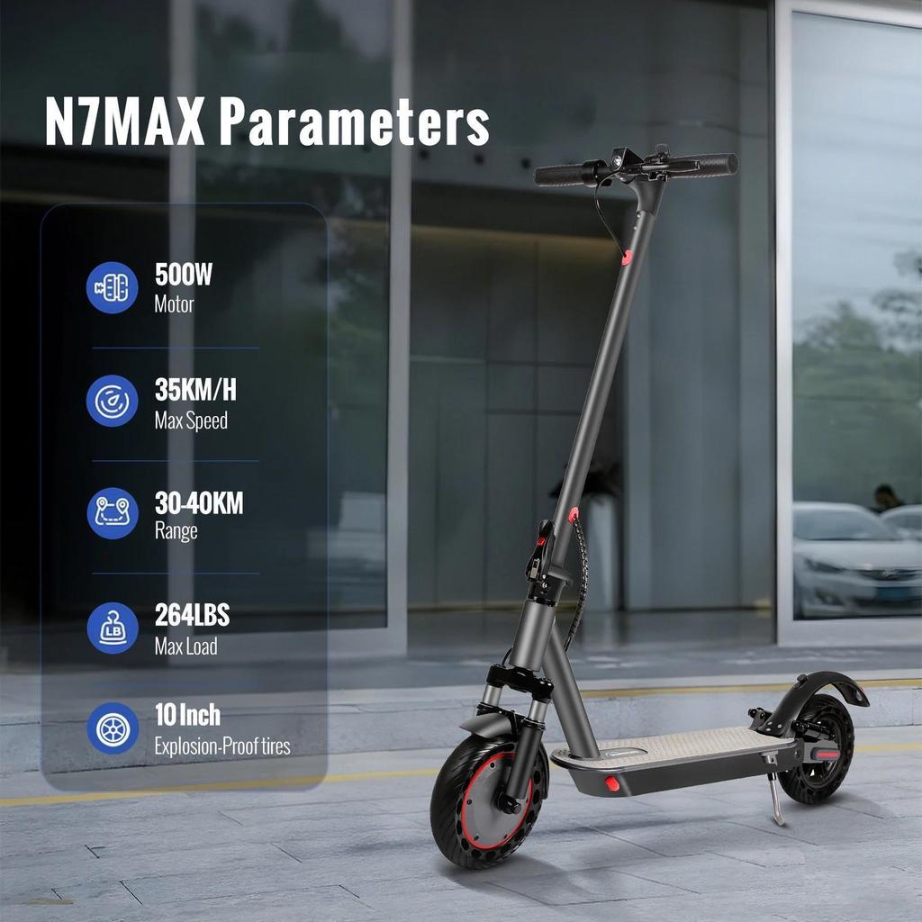 2026 popolare monopattino elettrico N7PRO 350w monopattino elettrico unisex 36V 10.4Ah monopattino con assistenza alla pedalata APP leggero telecomando 30km monopattino magazzino EU.