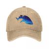 Night Sky Whale Shark Baseball Cap Fashionable Dad Hat Luxury Unisex Cap Golf Hat Unisex Hats Unisex Womens
