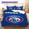 Arema FC Pattern Bedding Set Quilt Cover Pillowcase Home Decor Gift (1 * Duvet Cover + 2 * Pillowcase, Without Core)