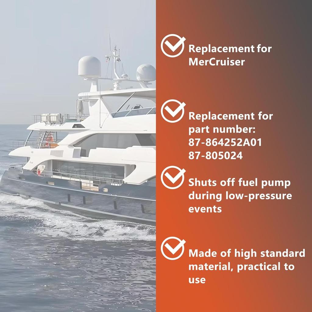 Labwork Öl Druck Kraftstoffpumpe Druck Abschaltsensor Schalter Ersatz für MerCruiser 87-864252a01