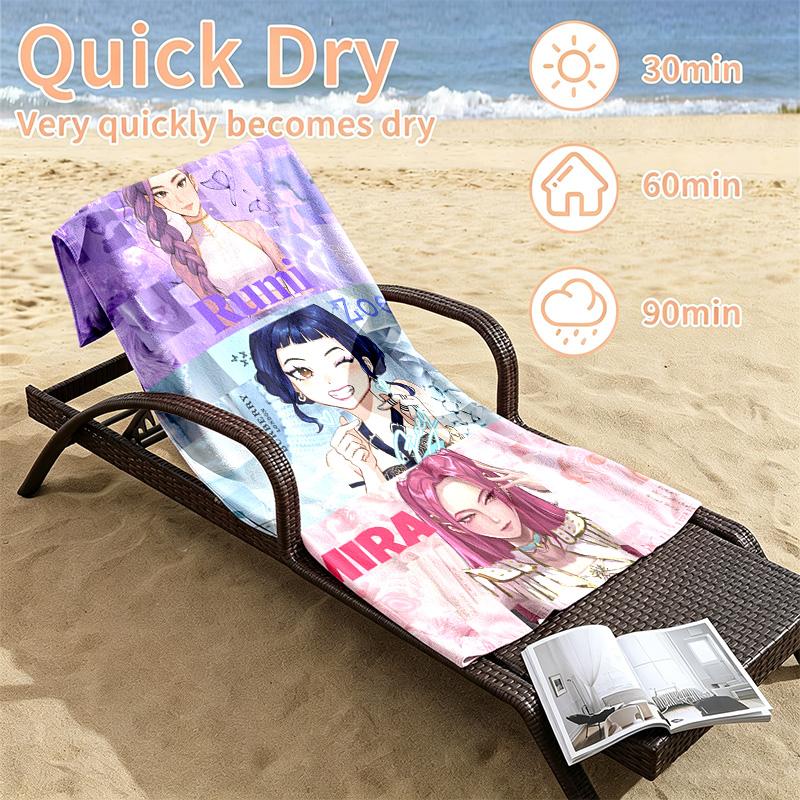 Kpop demon hunters Beach towels also serve as bath towels summer essential a musthave for the outdoors the beach and the pool