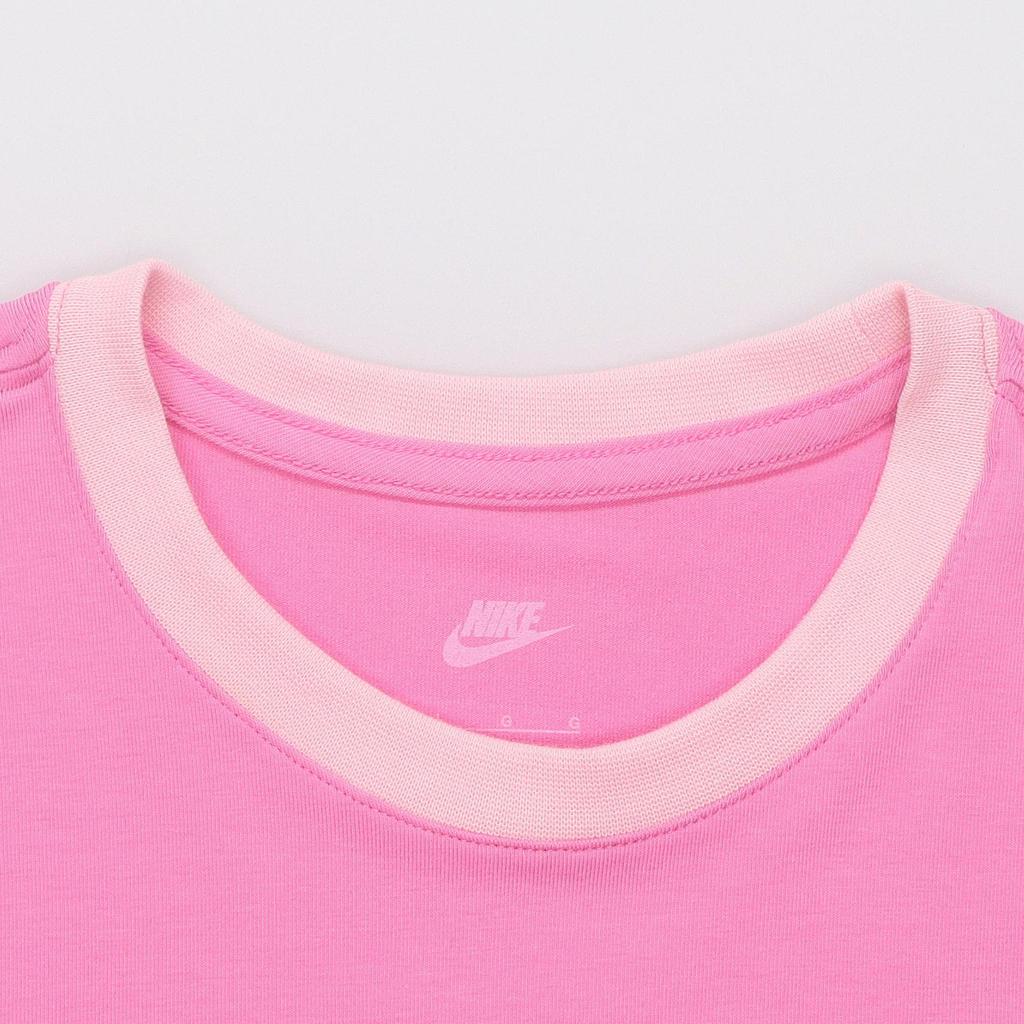 Nike Sportswear Logo Animal Print Short Sleeve T-Shirt Women Tops Playful-Pink HM4621-675
