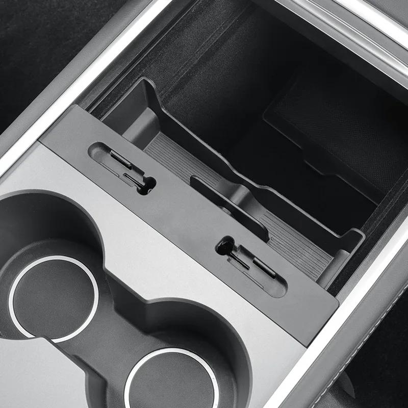Sticker For Tesla Model Y 2024 Car Center Console Eyeglass Case Storage Box Tesla Car Storage Accessories Car Modification T