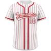 Men's and Women's Fashion Baseball Jerseys, Hip-hop Sports Buttons, Cardigan, Striped Letter Print Short-sleeved Top