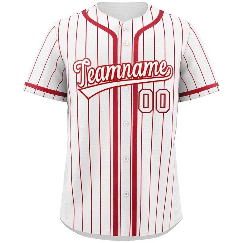 Men's and Women's Fashion Baseball Jerseys, Hip-hop Sports Buttons, Cardigan, Striped Letter Print Short-sleeved Top