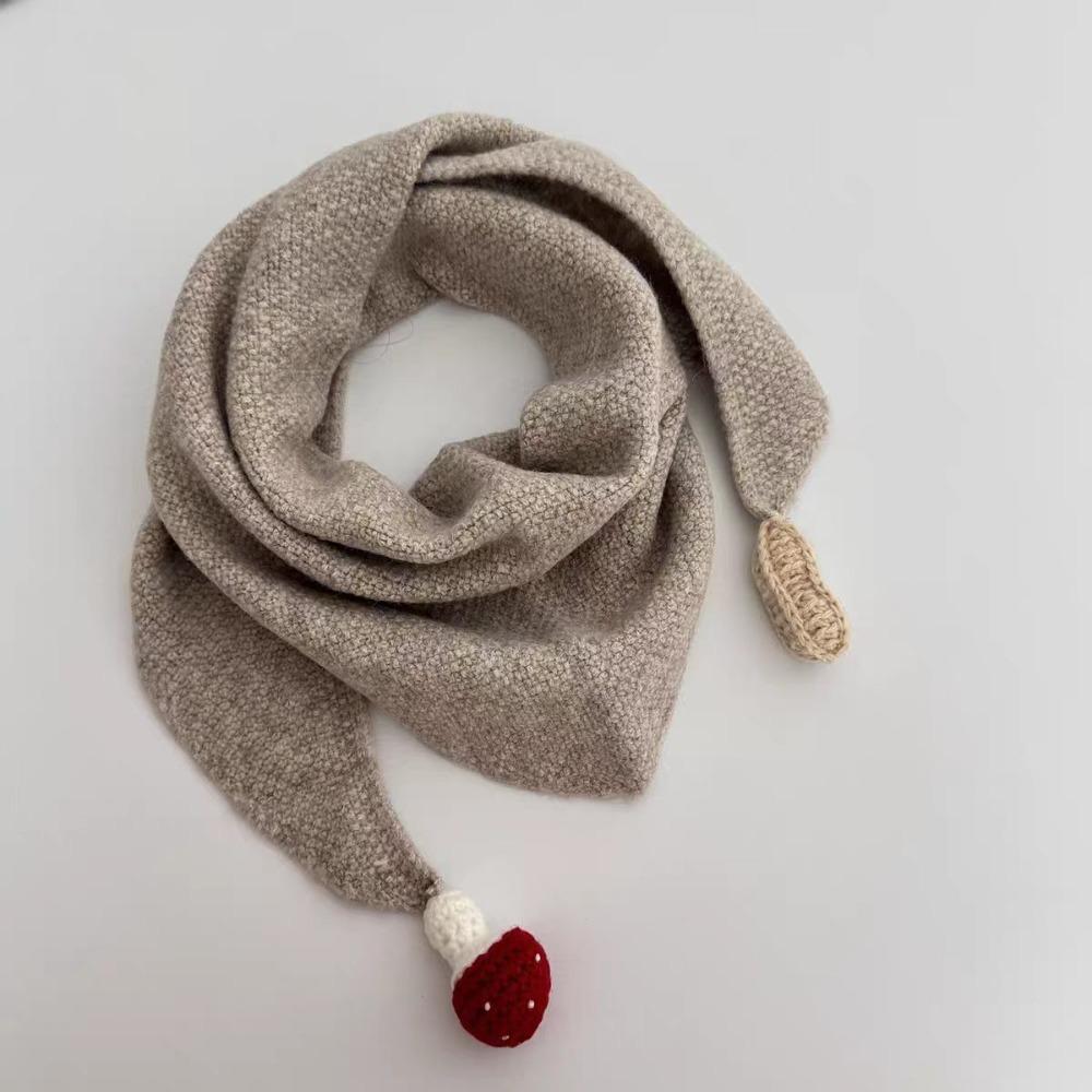 Soft Cotton Triangle Scarf Thicken Thermal Neckerchief Cute Winter Autumn Scarf Toddlers