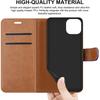 (Blue) iPhone 14 (6.1)Case Leather Wallet Book Stand view