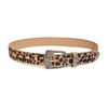 Zinc Zinc Alloy Carved Buckle Belt Y2K PU Vintage Waistband Leopard Print Belt  Clothing Accessories