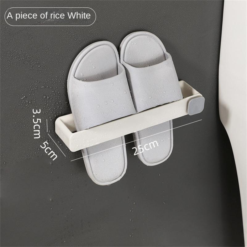 Shoe Rack Perforated Free No Floor Space Adhesive Type White/blue/ Storage Tools Shoe Shelf Simple Household Use