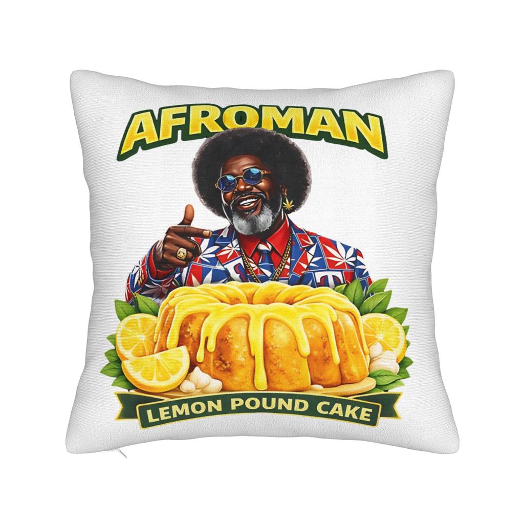 Retro Afroman Lemon Pound Cake Square Pillow Case Polyester Decorative Pillow Awesome Cushion Covers