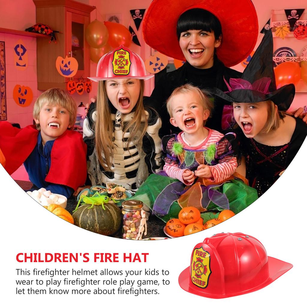 Kunststoff Feuerwehrmann Hut Jungen Feuerwehrmann Party Favors Kinder Kostüm Prop Zubehör Kid