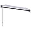 Retractable Awning Blue and White 3x2.5 M Fabric and Aluminum