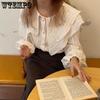 Shirt Autumn Spring And Womens Gentle And Stylish Small Collar Unique Shirt Loose Lantern Sleeve Shirt Top