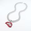 European and American Alloy Sexy Bite-shaped Lips Hip Hop Personalized Creative Pendant Hip Hop Cuban Chain Necklace