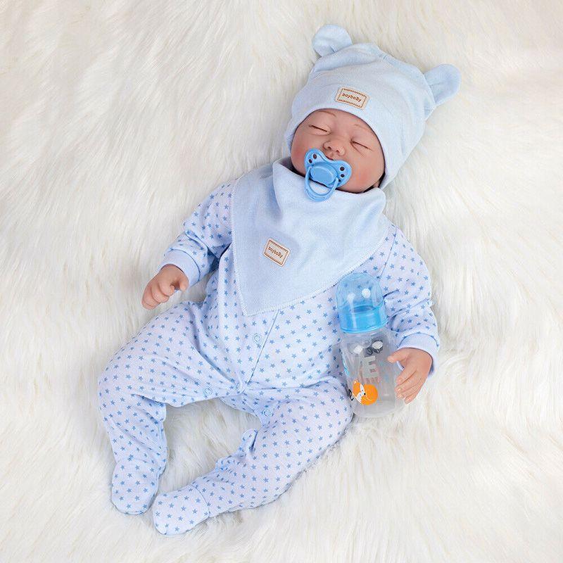 22" Real Life Reborn Dolls Baby Boy Newborn Realistic Soft Silicone Toys Vinyl