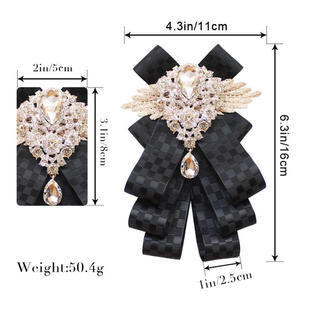 Luxus-Fliege Lässiger Diamantkragen Blume Britischer Stil Halsdekoration Herren