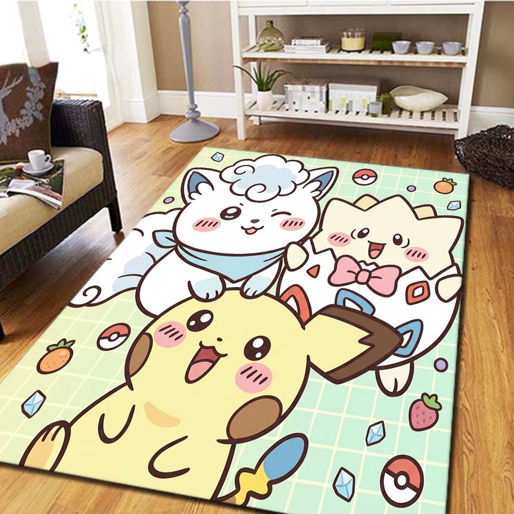 Pokemon Bedroom Living Room Carpet, Home Decor Cool Movie Mat Play Floor Rug -HE46