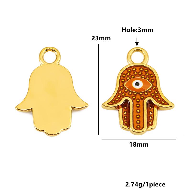 

3pcs Stainless Steel Palm Eyes Charm Enamel Evil Eye Pendants for Jewelry Making DIY Women Earring Necklace Jewelry Accessories