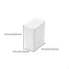 Desktop Trash Can, Small Waste Bin with Lid, Nordic Design, Mini Countertop Organizer Narrow White