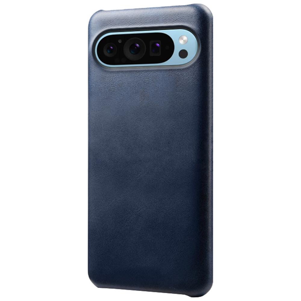 

For Google Pixel 9/Pixel 9 Pro Cases Slim-Fit Calf Texture Phone Cover PU Leather+PC Mobile Phone Shell Blue