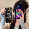 Tiger Neon Mobile Cell Phone Case for OPPO Reno 14 13 12 11 10 9 8 7 6 5 F T Pro 5G Colorful Printing Cover Cover Pretty Luxury