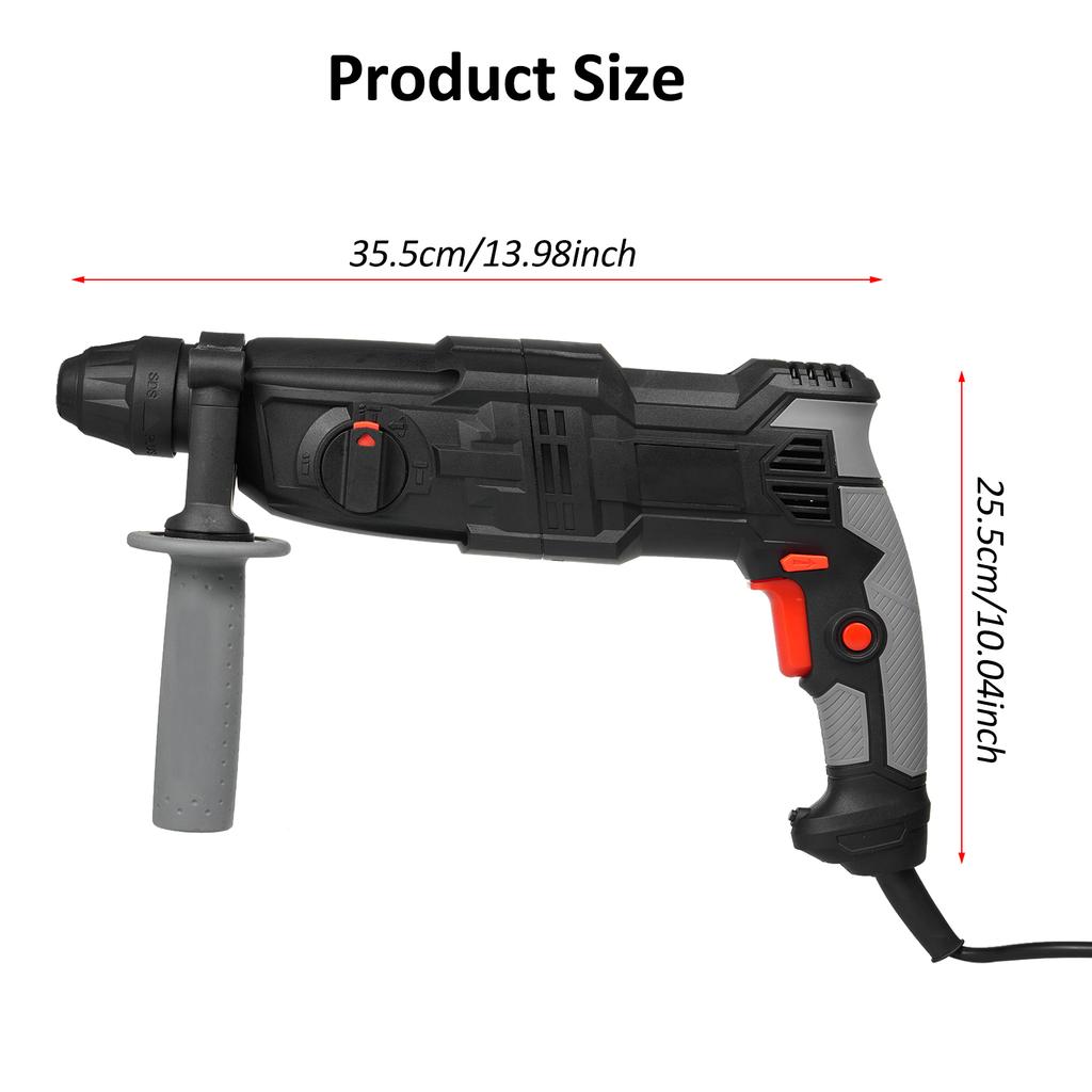 AC110V 800W High Power Rotary Hammer Drill Electric Hammer ConcreteMasonry Rotary Hammer with
