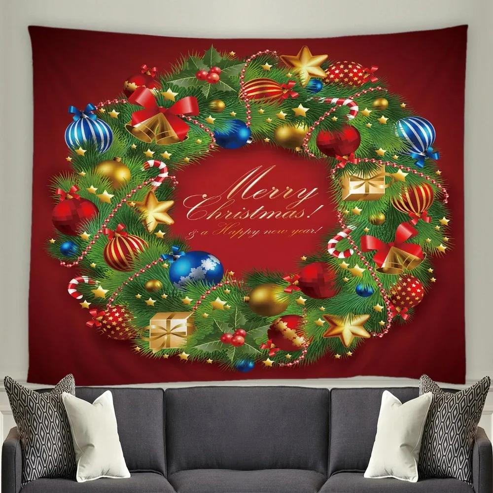 Christmas Decoration Pattern Living Room Bedroom Home Wall Tapestry