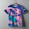 Дитячий одяг KPop Мисливці на демонів Модний Повсякденний Топи Круглий виріз Короткий рукав Для дівчаток Хлопчиків K-Pop Мисливці на демонів Подарунок для фанатів Футболка