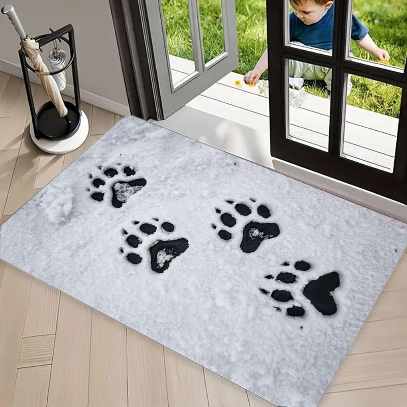 

Cute Pet Paw Print Doormat Multiple Styles Durable Washable Non Slip Floor Mat for Entryway Pet Lover Home Decor 40x60cm