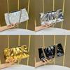 Pu Material Womens Clutch Purse With Chain Strap For Evening Dinner Party Use