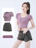 Women's Quick-Dry Summer Yoga & Fitness Two-Piece Set - Casual Sportswear Plus Size Short Sleeve