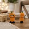 Hand-painted Pumpkin Figures Halloween Figure Ornaments, Hand-Painted Resin Decorations with Unique Cute Figurines Expressions, Figurine for