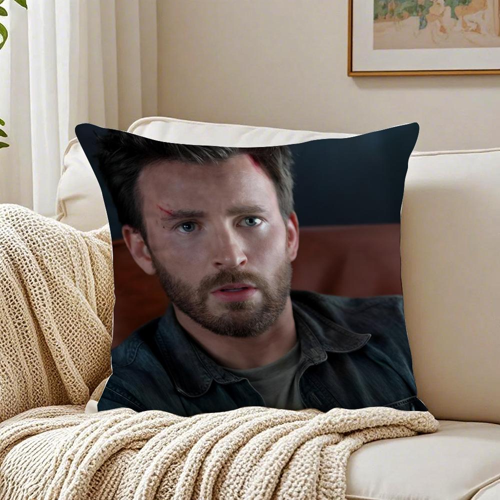 Handsome Talented American Actor CChris Evans Cushion Cover Pillowcase Antidustmite living Room Sofa Decor Cushion Room