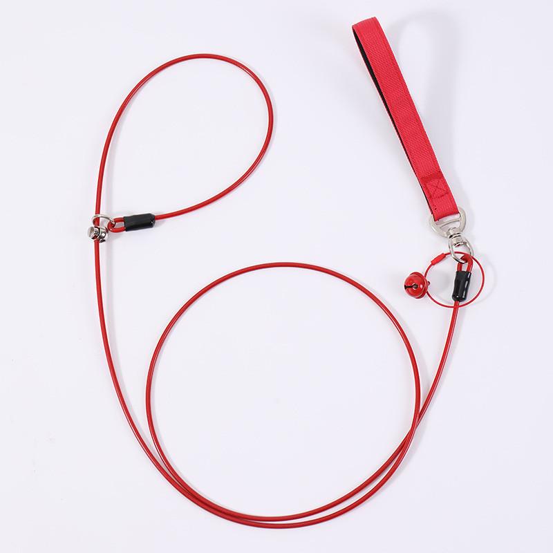 Anti-bite Steel Wire Dog Leash, Dog Chain, Thin Dog, Labrador, Large and Medium-sized Dog Integrated P Leash