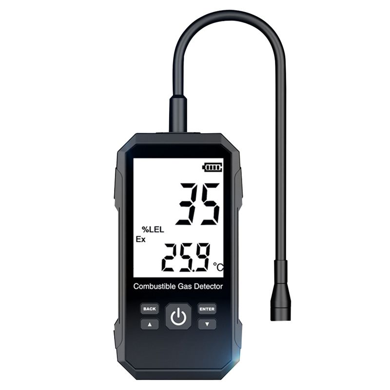BHBL Gas Leak Detector Analyzer Methane Combustible Natural Tester Sound Double Alarm LCD Alcohol Gas Leak Sensor