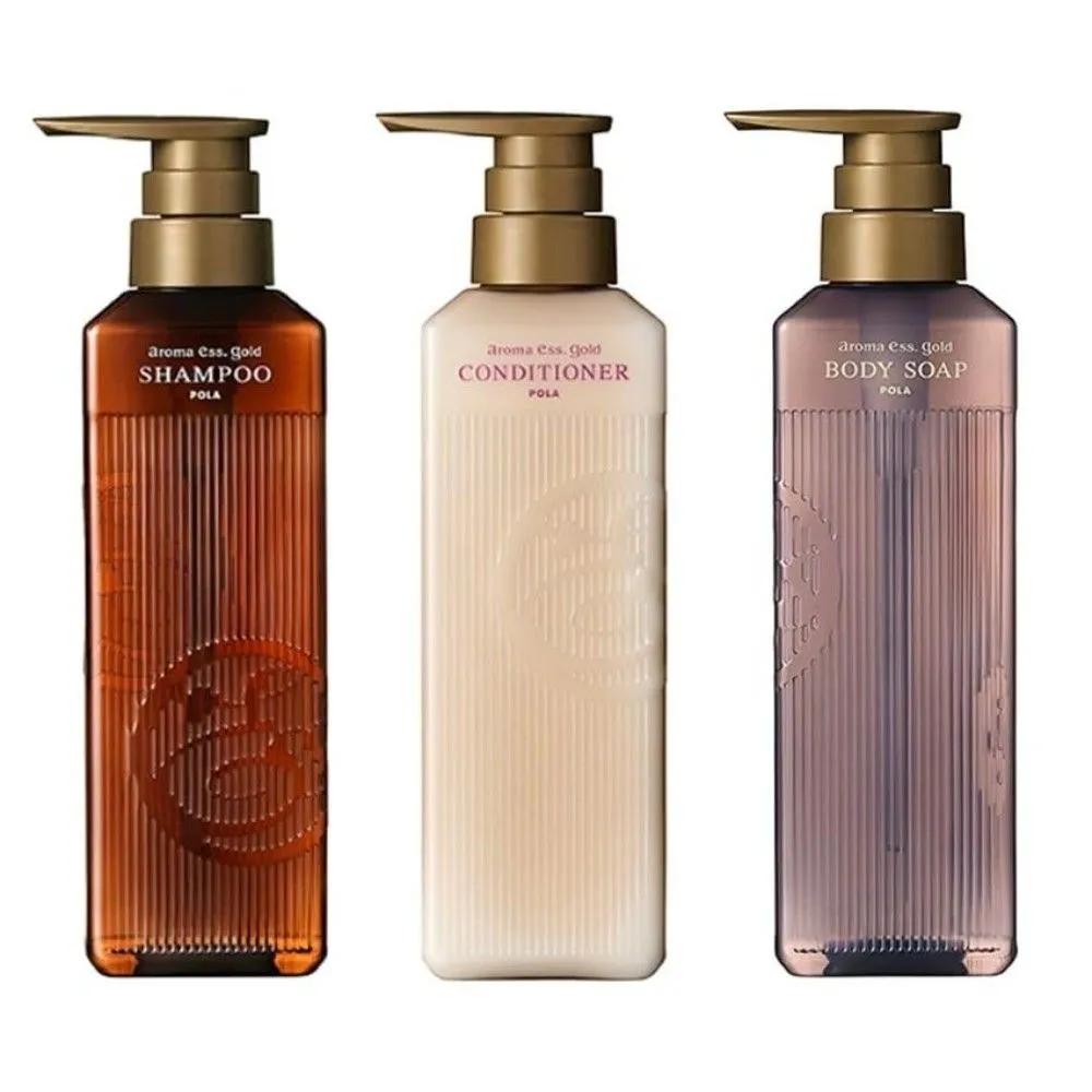 Hotel POLA Aroma Esse Gold Body Wash, Shampoo, Conditioner Set 800ml