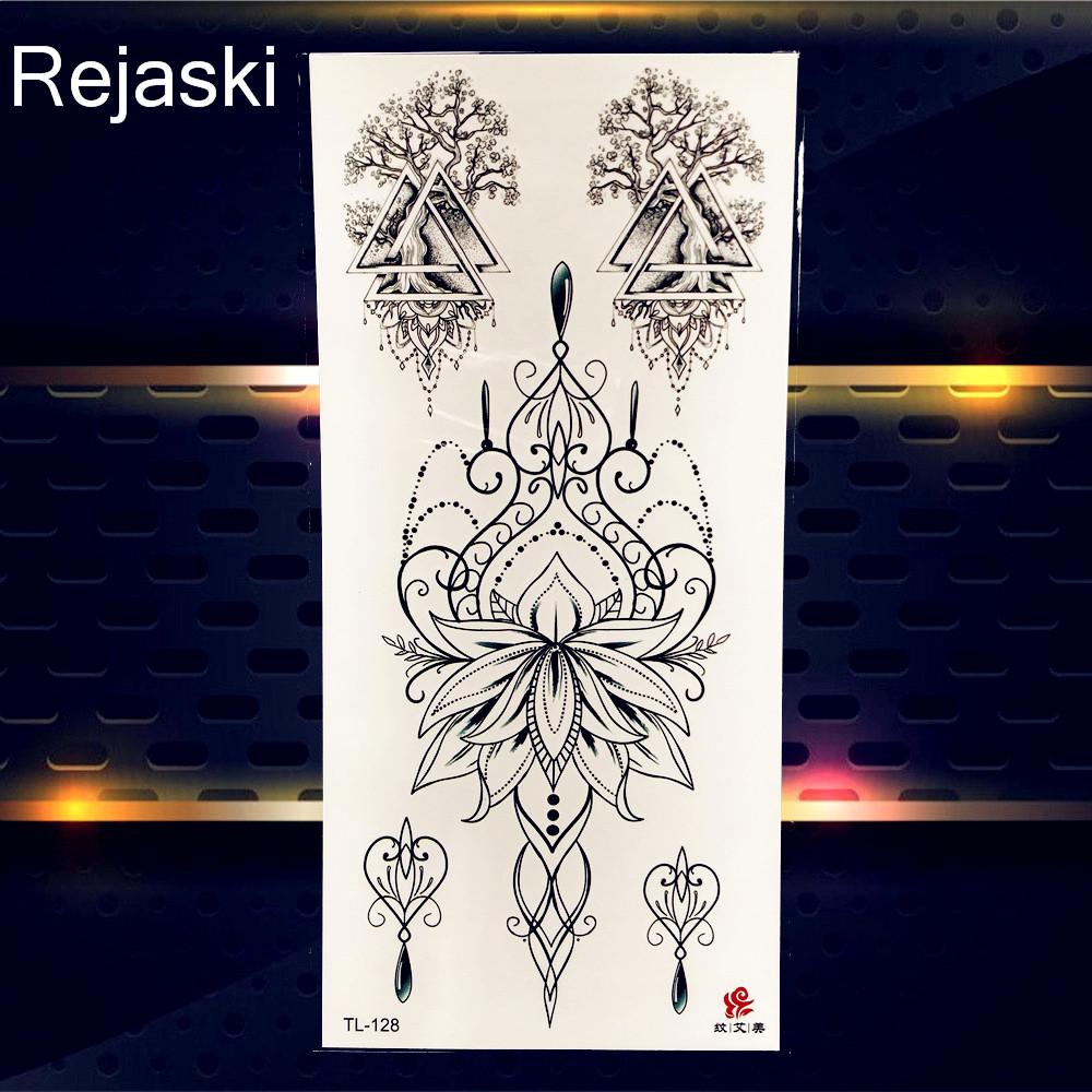 1 peça adesivo temporário de flor colorida tatuagem falsa à prova d'água para mulheres sexy beleza tatoos decalque